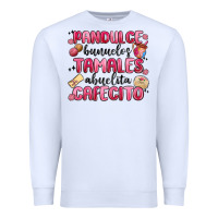 White pandulce bunuelos tamales abuelita cafecito Premium Sweatshirt - MaliasSmallBusiness