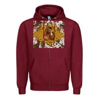 Burgundy horse Zipper Hoodie - BarkalooDesign