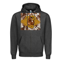 Charcoal Heather horse Zipper Hoodie - BarkalooDesign