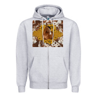 Heather Grey horse Zipper Hoodie - BarkalooDesign