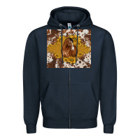 Navy horse Zipper Hoodie - BarkalooDesign