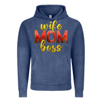 Vintage Denim wife mom boss Vintage Hoodie - texasbilliewilder