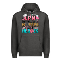 Charcoal Heather lpn because nurses need heroes Premium Hoodie - LillyAllenDesigns