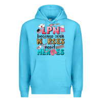 Ocean Blue lpn because nurses need heroes Premium Hoodie - LillyAllenDesigns