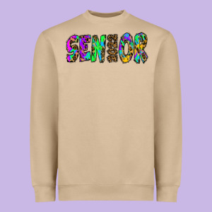 Senior 2022 Tie Die Leopard Heavyweight Sweatshirt Designed By Ranaportraitstore