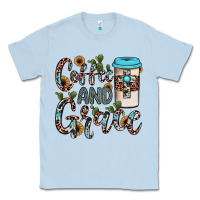 Dusty Blue coffee and grace Classic Tee - JahusDesignShop