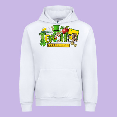 Teacher St. Patricks Day Urban Hoodie Designed By Nancycooperartshop