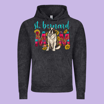 Western St Bernard Mom Vintage Hoodie Designed By Texasbilliewilder