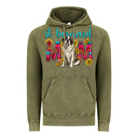 Vintage Olive western st bernard mom Vintage Hoodie - texasbilliewilder
