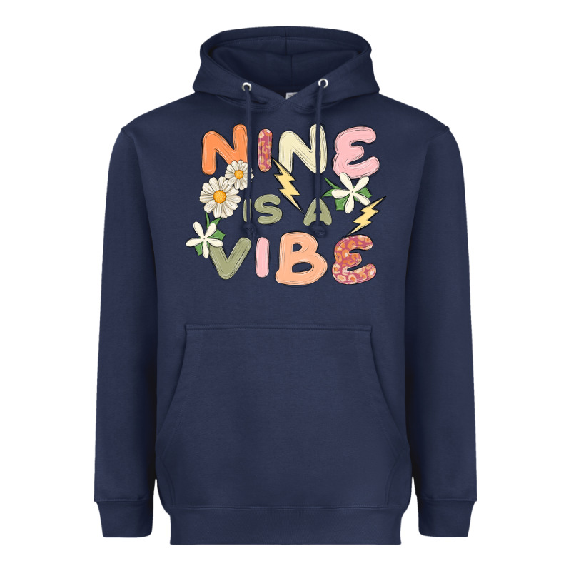 Nine Is A Vibe Heavyweight Hoodie by MaliasSmallBusiness | Teevron