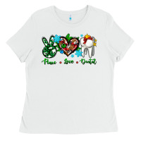 White peace love dental for Christmas Ladies Tee - AdoDesignShop