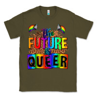 Army Green the fuuture is queer Classic Tee - AdoDesignShop