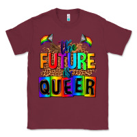 Burgundy the fuuture is queer Classic Tee - AdoDesignShop
