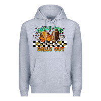 Heather Grey falls out balls out Premium Hoodie - LillyAllenDesigns