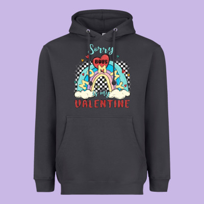 Sorry Boys Mommy Is Valentine Heavyweight Hoodie Designed By Maliassmallbusiness