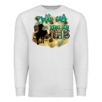 Oatmeal Heather pretty girls walk like this Premium Sweatshirt - NancyCooperArtShop