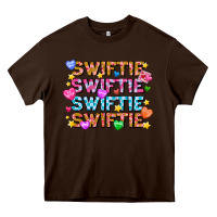 Chocolate Brown Swiftie Swiftie Valentines Heavy Core Tee - CowhideDigitalArt