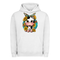 Pigment Lunar Rock cute cow with sunflower and leopard Urban Hoodie - texasbilliewilder