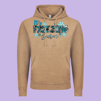 It's Freezing Season Winter Vintage Hoodie Designed By Ranaportraitstore
