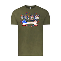 Vintage Olive 4th of July Dog Mom Vintage Tee - CowGirlArtShop
