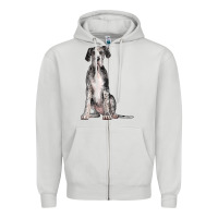Dove Grey Great Dane Dog Zipper Hoodie - LillyAllenDesigns