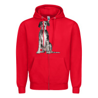 Red Great Dane Dog Zipper Hoodie - LillyAllenDesigns