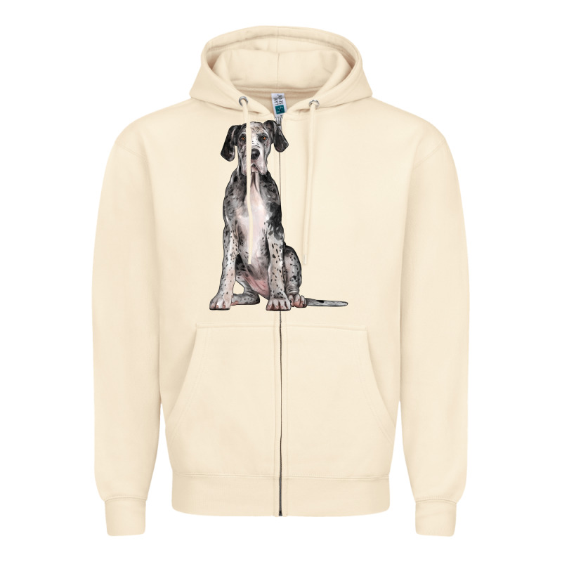 Great Dane Dog Zipper Hoodie by LillyAllenDesigns | Teevron