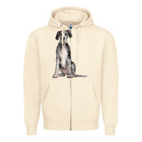 Sandshell Great Dane Dog Zipper Hoodie - LillyAllenDesigns
