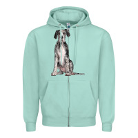 Seafoam Great Dane Dog Zipper Hoodie - LillyAllenDesigns