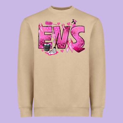 Environmental Services Breast Cancer Heavyweight Sweatshirt Designed By Texasbilliewilder