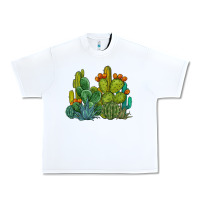 White watercolor cactus Urban Heavy Tee - BarkalooDesign