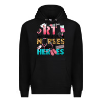 Black rt because nurses need heroes Premium Hoodie - LillyAllenDesigns