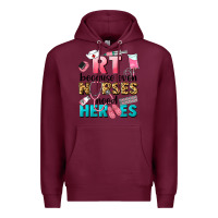 Burgundy rt because nurses need heroes Premium Hoodie - LillyAllenDesigns