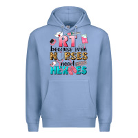Colony Blue rt because nurses need heroes Premium Hoodie - LillyAllenDesigns