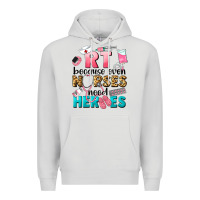 Dove Grey rt because nurses need heroes Premium Hoodie - LillyAllenDesigns