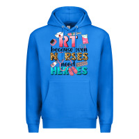 True Royal rt because nurses need heroes Premium Hoodie - LillyAllenDesigns