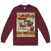 Burgundy christmas north pole delivery Long Sleeve Tee - Artiststas