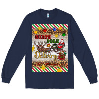 Navy christmas north pole delivery Long Sleeve Tee - Artiststas