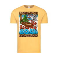 Vintage Mustard lake life floats my boat air freshener Vintage Tee - HRA Design Shop