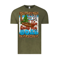 Vintage Olive lake life floats my boat air freshener Vintage Tee - HRA Design Shop