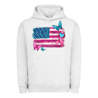Pigment Lunar Rock american flag breast cancer with ribbon Urban Hoodie - texasbilliewilder