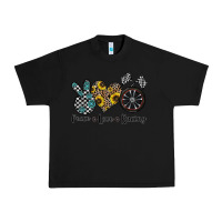 Black peace love racing Urban Heavy Tee - CowhideDigitalArt