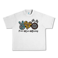 Lunar Rock peace love racing Urban Heavy Tee - CowhideDigitalArt