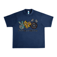 Navy peace love racing Urban Heavy Tee - CowhideDigitalArt