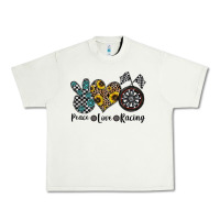 Pistachio peace love racing Urban Heavy Tee - CowhideDigitalArt
