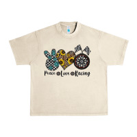 Sandshell peace love racing Urban Heavy Tee - CowhideDigitalArt