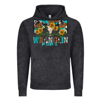 Vintage Black wranglin mama Vintage Hoodie - texasbilliewilder