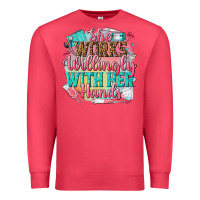 Cardinal she works willingly with her hands Premium Sweatshirt - NancyCooperArtShop