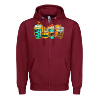 Burgundy ice hockey coffee Zipper Hoodie - Jasminsmagicworld