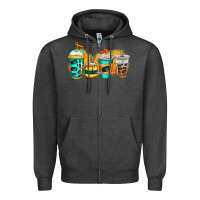 Charcoal Heather ice hockey coffee Zipper Hoodie - Jasminsmagicworld